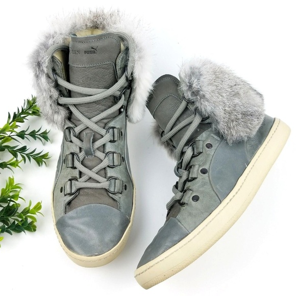 alexander mcqueen fur sneakers